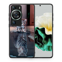 Thumbnail for Θήκη Huawei P60 Cute Tiger από τη Smartfits με σχέδιο στο πίσω μέρος και μαύρο περίβλημα | Huawei P60 Cute Tiger Case with Colorful Back and Black Bezels