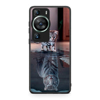 Thumbnail for Θήκη Huawei P60 Cute Tiger από τη Smartfits με σχέδιο στο πίσω μέρος και μαύρο περίβλημα | Huawei P60 Cute Tiger Case with Colorful Back and Black Bezels