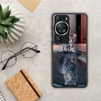 Thumbnail for Θήκη Huawei P60 Cute Tiger από τη Smartfits με σχέδιο στο πίσω μέρος και μαύρο περίβλημα | Huawei P60 Cute Tiger Case with Colorful Back and Black Bezels