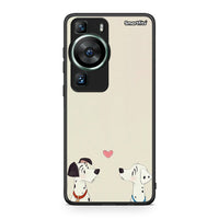 Thumbnail for Θήκη Huawei P60 Dalmatians Love από τη Smartfits με σχέδιο στο πίσω μέρος και μαύρο περίβλημα | Huawei P60 Dalmatians Love Case with Colorful Back and Black Bezels