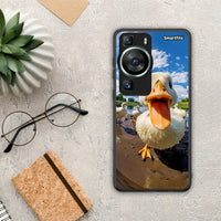 Thumbnail for Θήκη Huawei P60 Duck Face από τη Smartfits με σχέδιο στο πίσω μέρος και μαύρο περίβλημα | Huawei P60 Duck Face Case with Colorful Back and Black Bezels