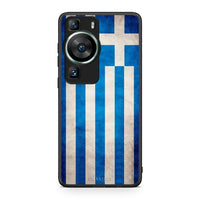 Thumbnail for Θήκη Huawei P60 Flag Greek από τη Smartfits με σχέδιο στο πίσω μέρος και μαύρο περίβλημα | Huawei P60 Flag Greek Case with Colorful Back and Black Bezels