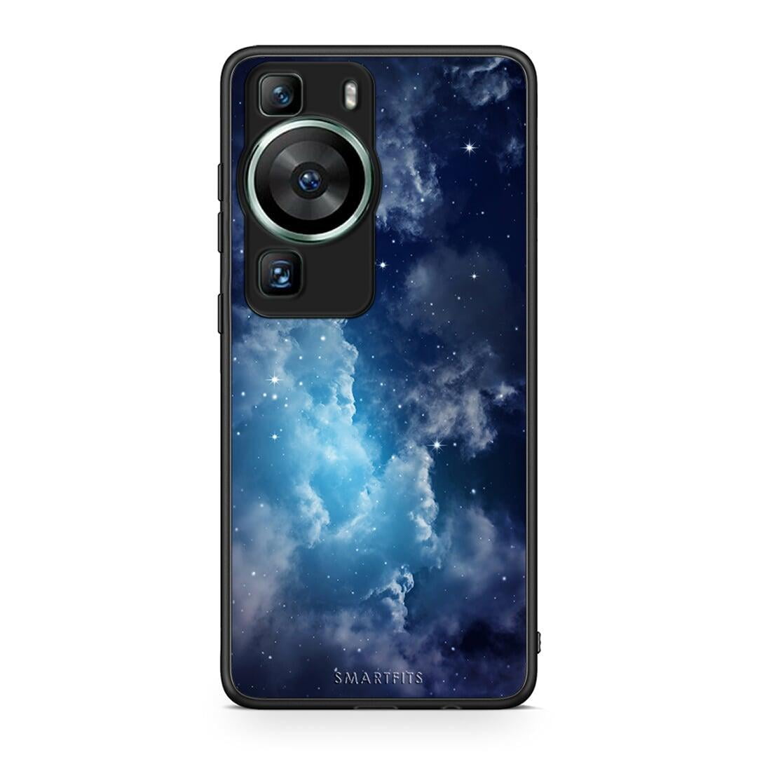 Θήκη Huawei P60 Galactic Blue Sky από τη Smartfits με σχέδιο στο πίσω μέρος και μαύρο περίβλημα | Huawei P60 Galactic Blue Sky Case with Colorful Back and Black Bezels