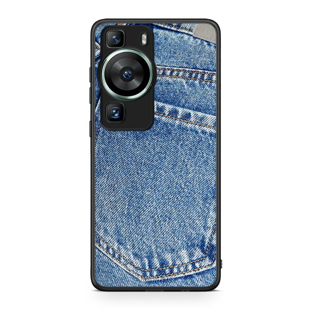 Θήκη Huawei P60 Jeans Pocket από τη Smartfits με σχέδιο στο πίσω μέρος και μαύρο περίβλημα | Huawei P60 Jeans Pocket Case with Colorful Back and Black Bezels