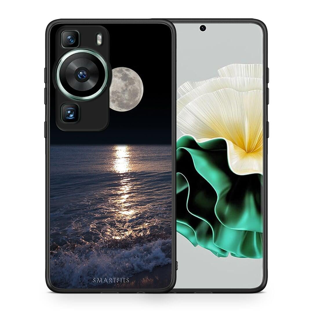 Θήκη Huawei P60 Landscape Moon από τη Smartfits με σχέδιο στο πίσω μέρος και μαύρο περίβλημα | Huawei P60 Landscape Moon Case with Colorful Back and Black Bezels