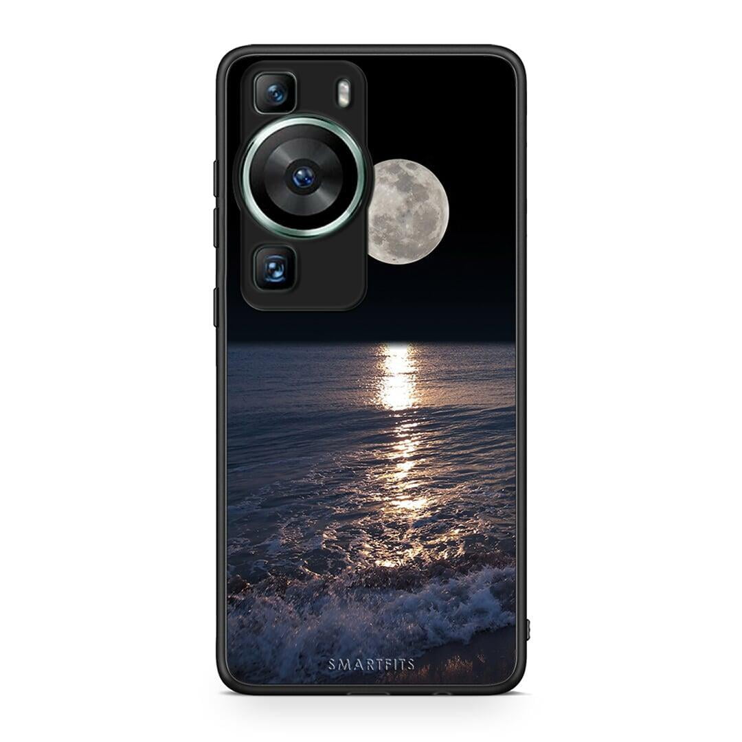 Θήκη Huawei P60 Landscape Moon από τη Smartfits με σχέδιο στο πίσω μέρος και μαύρο περίβλημα | Huawei P60 Landscape Moon Case with Colorful Back and Black Bezels