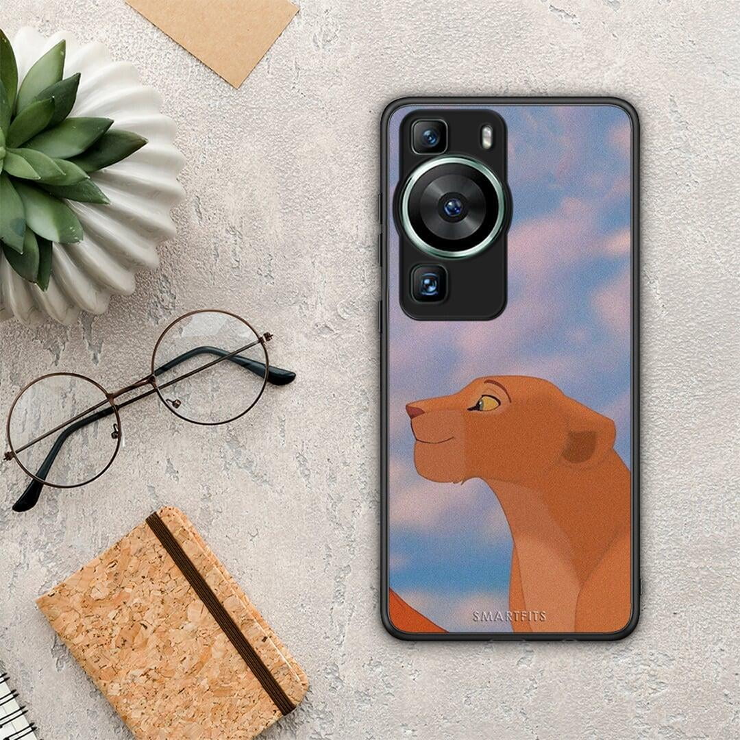 Θήκη Huawei P60 Lion Love 2 από τη Smartfits με σχέδιο στο πίσω μέρος και μαύρο περίβλημα | Huawei P60 Lion Love 2 Case with Colorful Back and Black Bezels