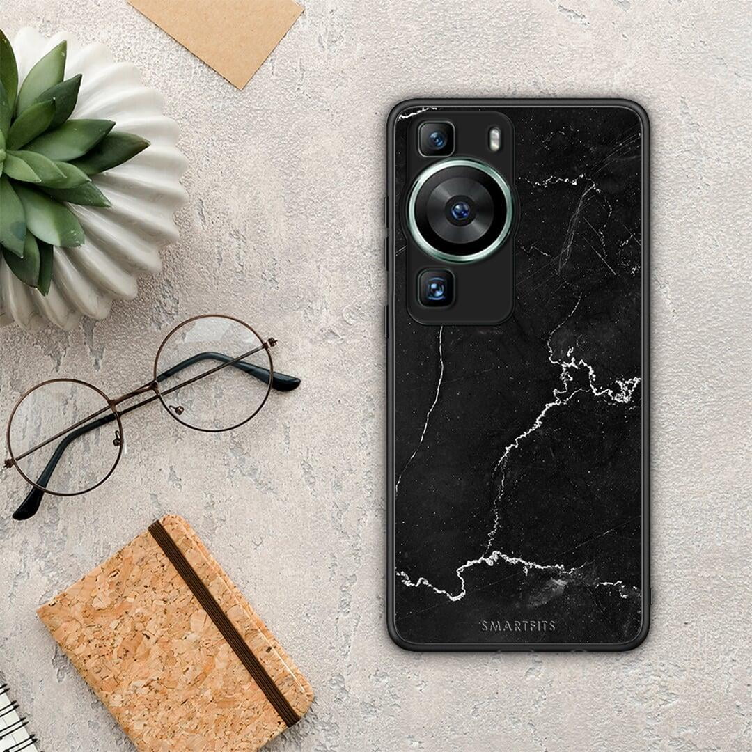 Θήκη Huawei P60 Marble Black από τη Smartfits με σχέδιο στο πίσω μέρος και μαύρο περίβλημα | Huawei P60 Marble Black Case with Colorful Back and Black Bezels