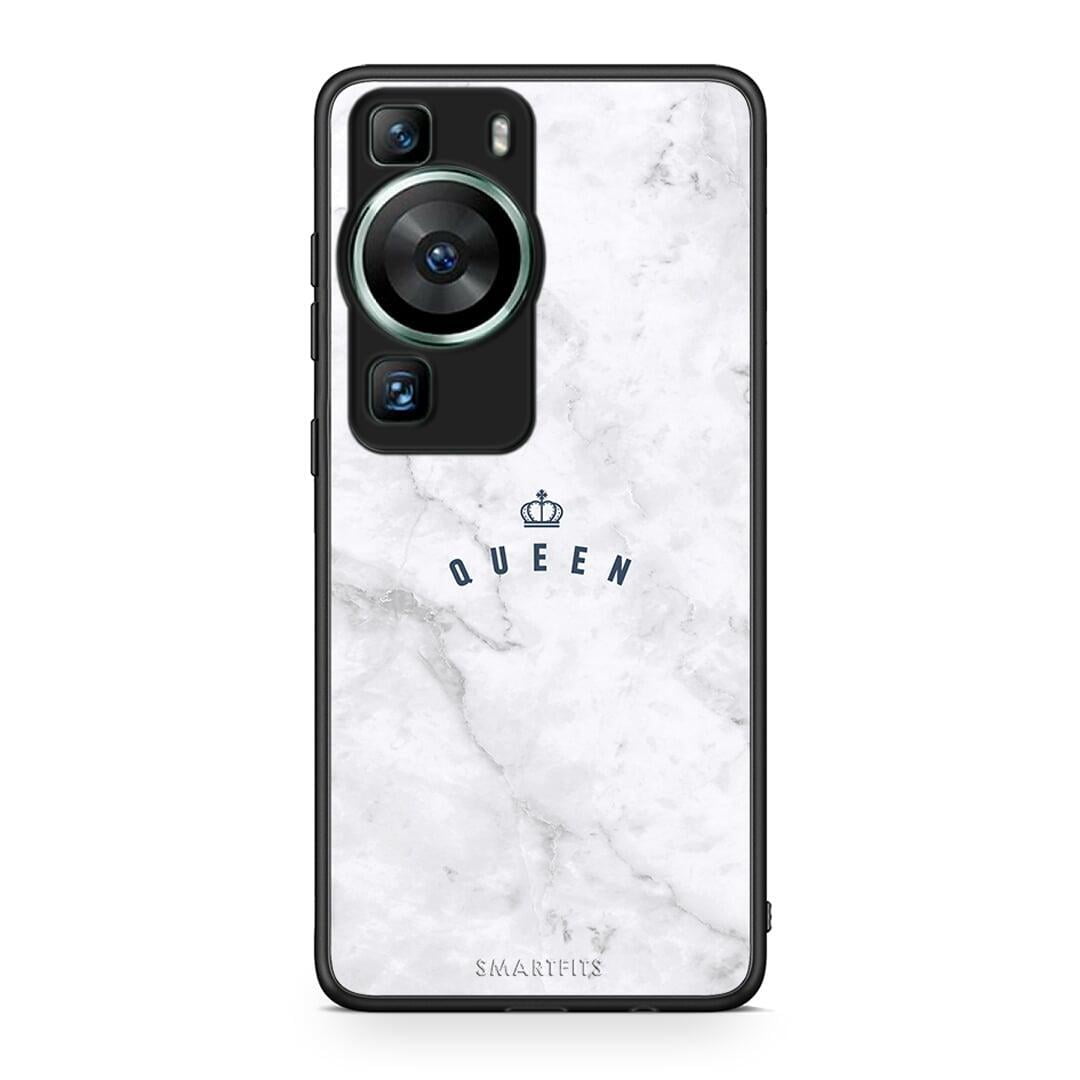 Θήκη Huawei P60 Marble Queen από τη Smartfits με σχέδιο στο πίσω μέρος και μαύρο περίβλημα | Huawei P60 Marble Queen Case with Colorful Back and Black Bezels