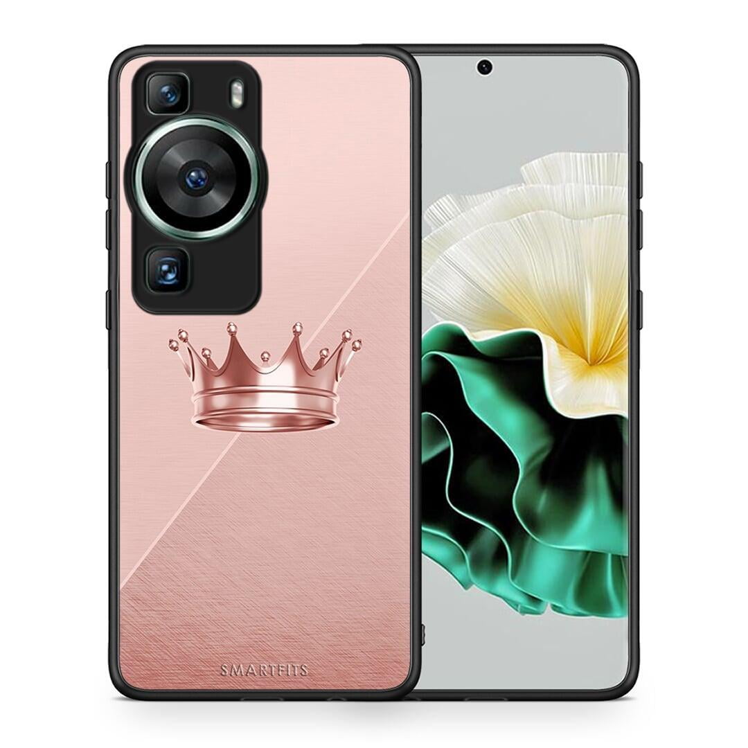 Θήκη Huawei P60 Minimal Crown από τη Smartfits με σχέδιο στο πίσω μέρος και μαύρο περίβλημα | Huawei P60 Minimal Crown Case with Colorful Back and Black Bezels