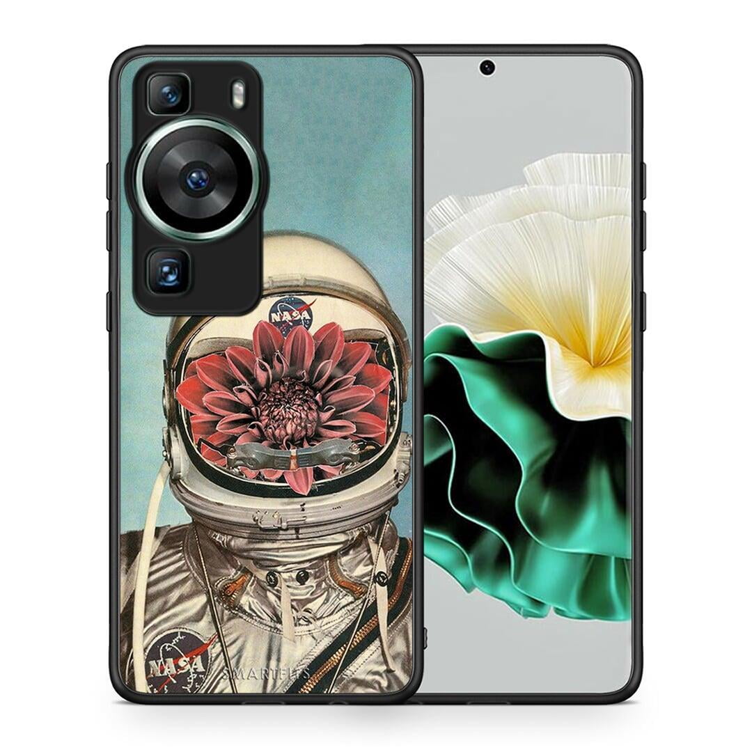 Θήκη Huawei P60 Nasa Bloom από τη Smartfits με σχέδιο στο πίσω μέρος και μαύρο περίβλημα | Huawei P60 Nasa Bloom Case with Colorful Back and Black Bezels