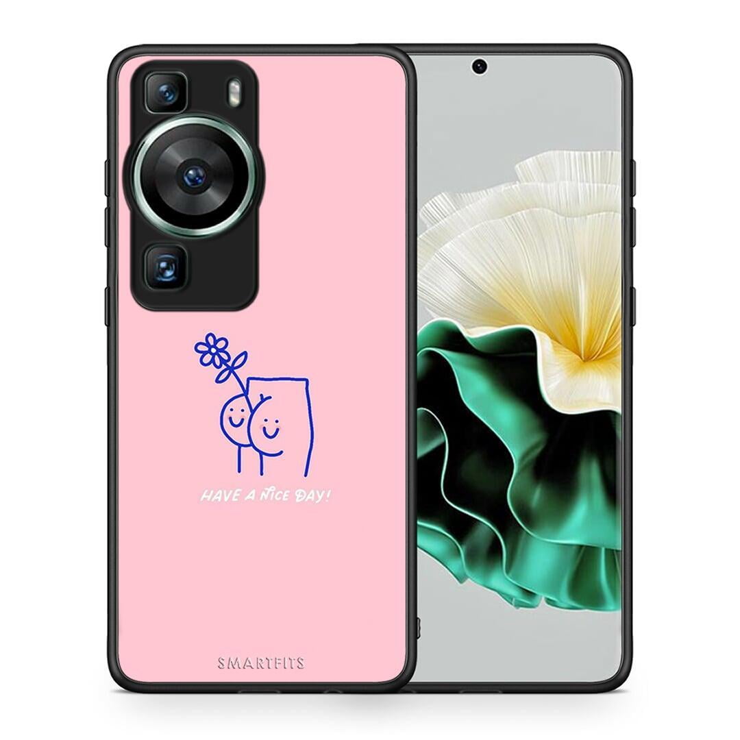 Θήκη Huawei P60 Nice Day από τη Smartfits με σχέδιο στο πίσω μέρος και μαύρο περίβλημα | Huawei P60 Nice Day Case with Colorful Back and Black Bezels