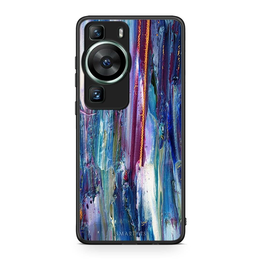 Θήκη Huawei P60 Paint Winter από τη Smartfits με σχέδιο στο πίσω μέρος και μαύρο περίβλημα | Huawei P60 Paint Winter Case with Colorful Back and Black Bezels