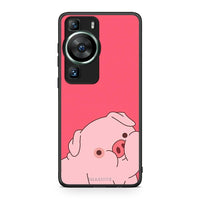 Thumbnail for Θήκη Huawei P60 Pig Love 1 από τη Smartfits με σχέδιο στο πίσω μέρος και μαύρο περίβλημα | Huawei P60 Pig Love 1 Case with Colorful Back and Black Bezels