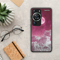 Thumbnail for Θήκη Huawei P60 Pink Moon από τη Smartfits με σχέδιο στο πίσω μέρος και μαύρο περίβλημα | Huawei P60 Pink Moon Case with Colorful Back and Black Bezels