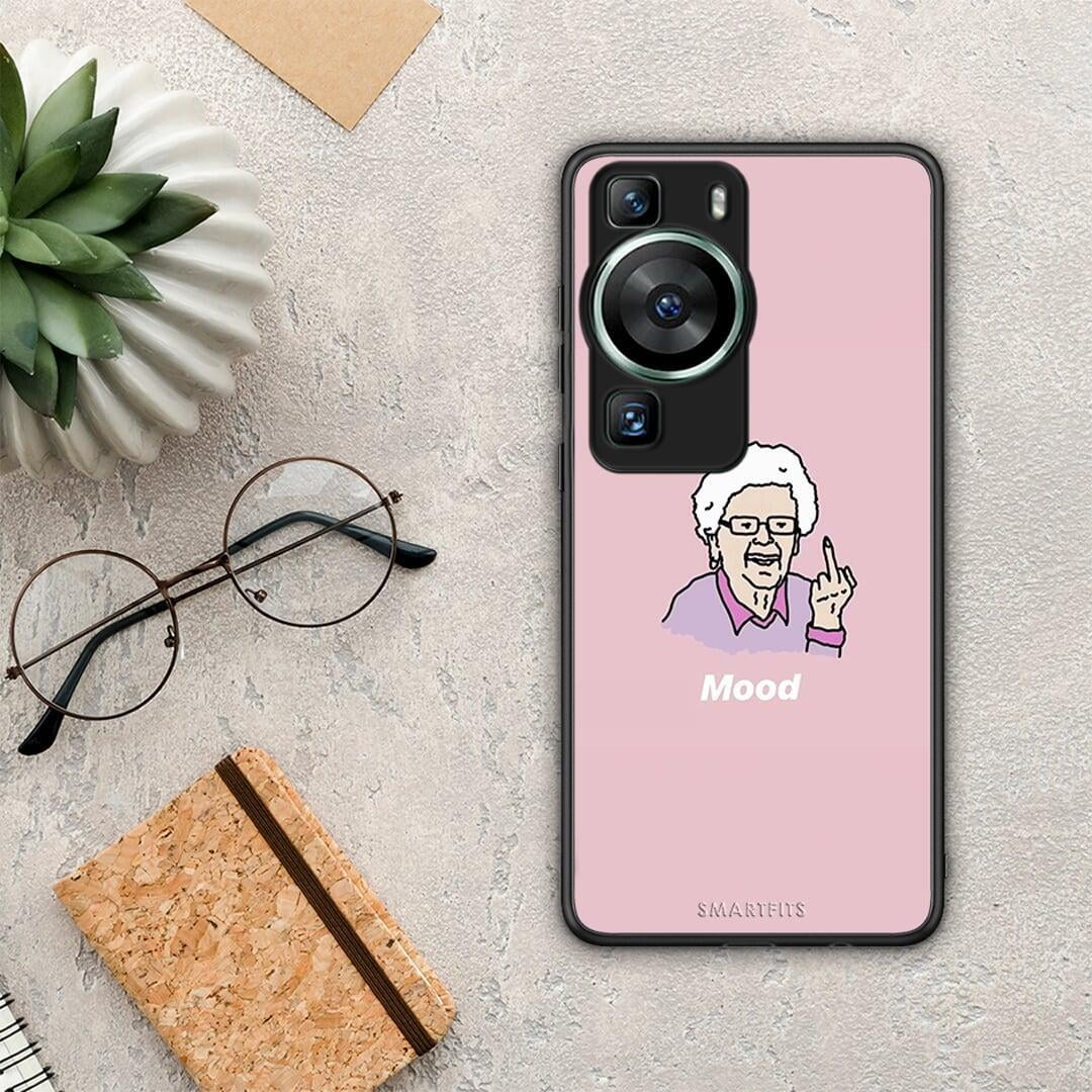 Θήκη Huawei P60 PopArt Mood από τη Smartfits με σχέδιο στο πίσω μέρος και μαύρο περίβλημα | Huawei P60 PopArt Mood Case with Colorful Back and Black Bezels