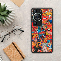 Thumbnail for Θήκη Huawei P60 PopArt OMG από τη Smartfits με σχέδιο στο πίσω μέρος και μαύρο περίβλημα | Huawei P60 PopArt OMG Case with Colorful Back and Black Bezels
