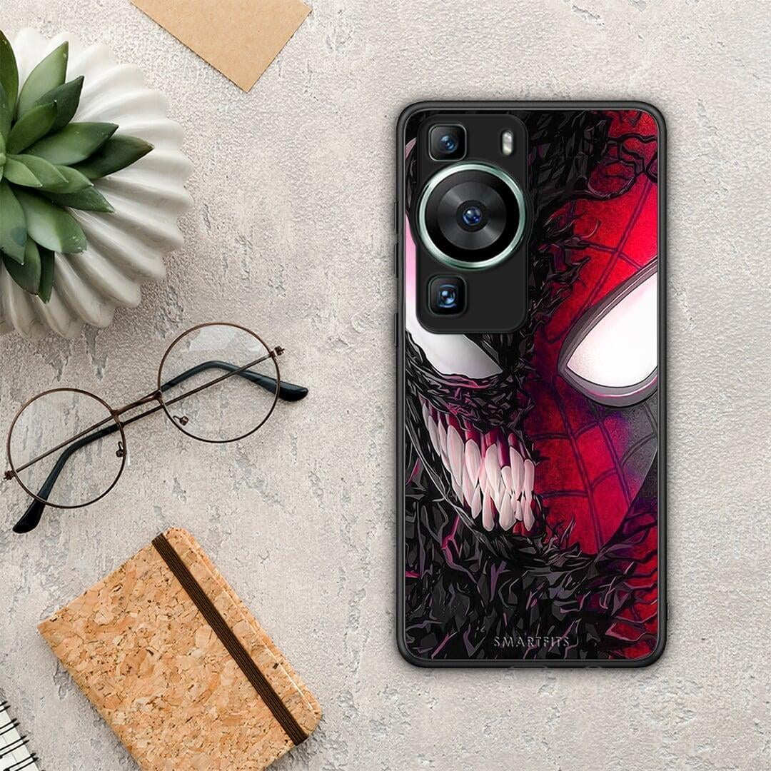 Θήκη Huawei P60 PopArt SpiderVenom από τη Smartfits με σχέδιο στο πίσω μέρος και μαύρο περίβλημα | Huawei P60 PopArt SpiderVenom Case with Colorful Back and Black Bezels