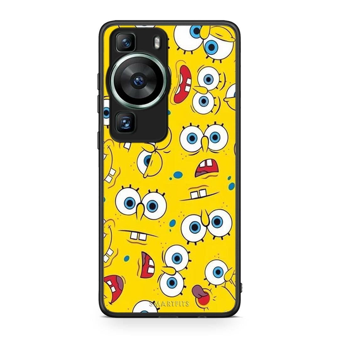 Θήκη Huawei P60 PopArt Sponge από τη Smartfits με σχέδιο στο πίσω μέρος και μαύρο περίβλημα | Huawei P60 PopArt Sponge Case with Colorful Back and Black Bezels