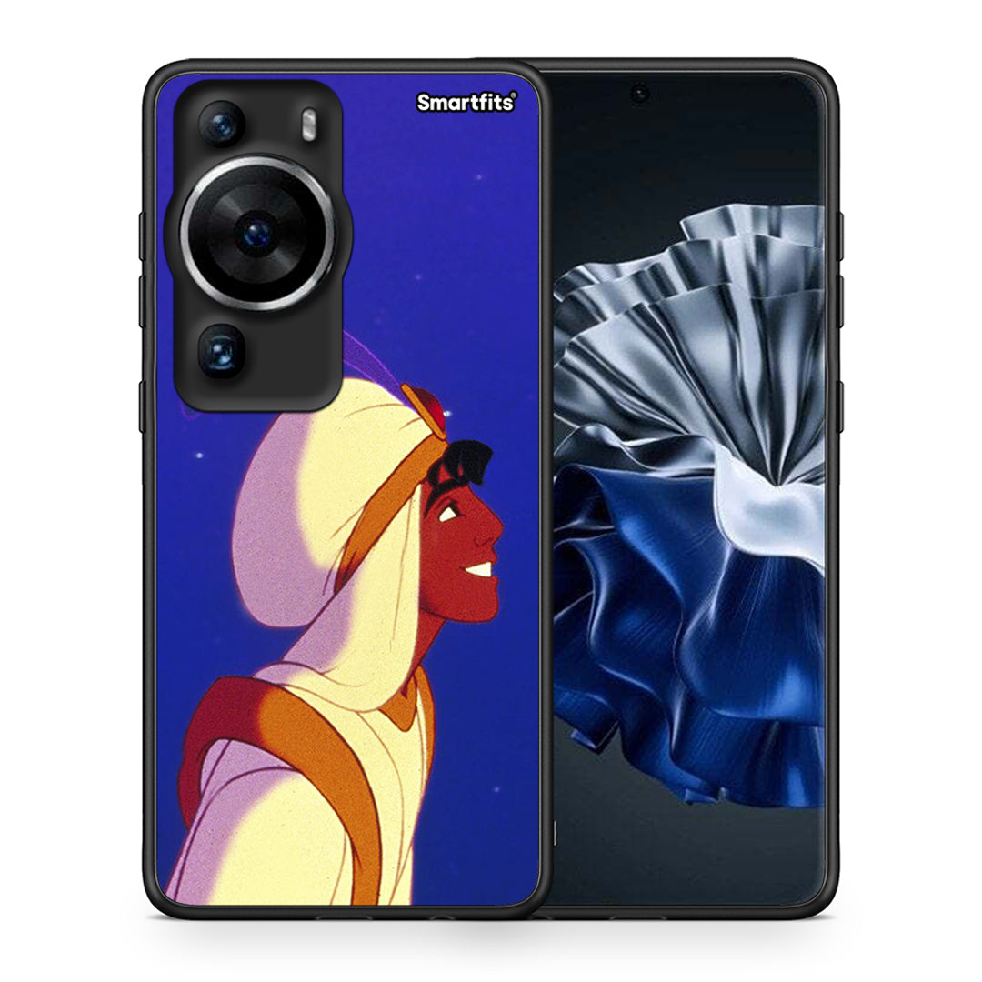 Θήκη Huawei P60 Pro Alladin And Jasmine Love 1 από τη Smartfits με σχέδιο στο πίσω μέρος και μαύρο περίβλημα | Huawei P60 Pro Alladin And Jasmine Love 1 Case with Colorful Back and Black Bezels