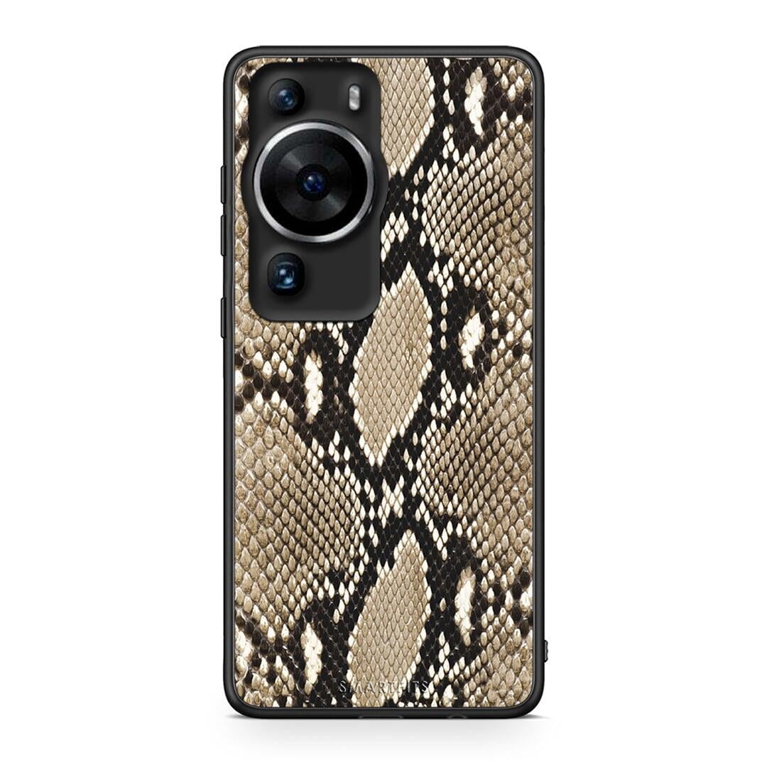 Θήκη Huawei P60 Pro Animal Fashion Snake από τη Smartfits με σχέδιο στο πίσω μέρος και μαύρο περίβλημα | Huawei P60 Pro Animal Fashion Snake Case with Colorful Back and Black Bezels