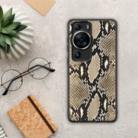 Thumbnail for Θήκη Huawei P60 Pro Animal Fashion Snake από τη Smartfits με σχέδιο στο πίσω μέρος και μαύρο περίβλημα | Huawei P60 Pro Animal Fashion Snake Case with Colorful Back and Black Bezels