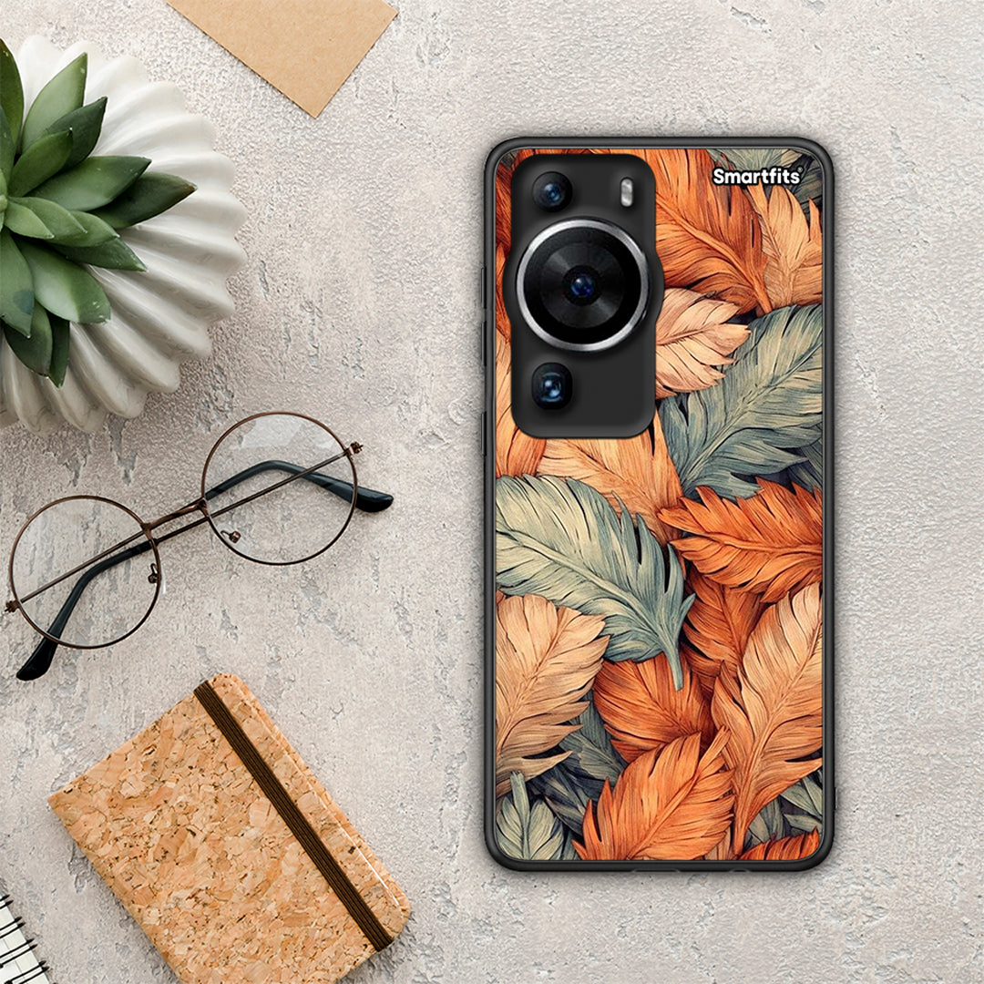Θήκη Huawei P60 Pro Autumn Leaves από τη Smartfits με σχέδιο στο πίσω μέρος και μαύρο περίβλημα | Huawei P60 Pro Autumn Leaves Case with Colorful Back and Black Bezels