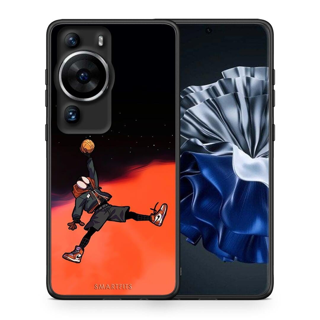 Θήκη Huawei P60 Pro Basketball Hero από τη Smartfits με σχέδιο στο πίσω μέρος και μαύρο περίβλημα | Huawei P60 Pro Basketball Hero Case with Colorful Back and Black Bezels