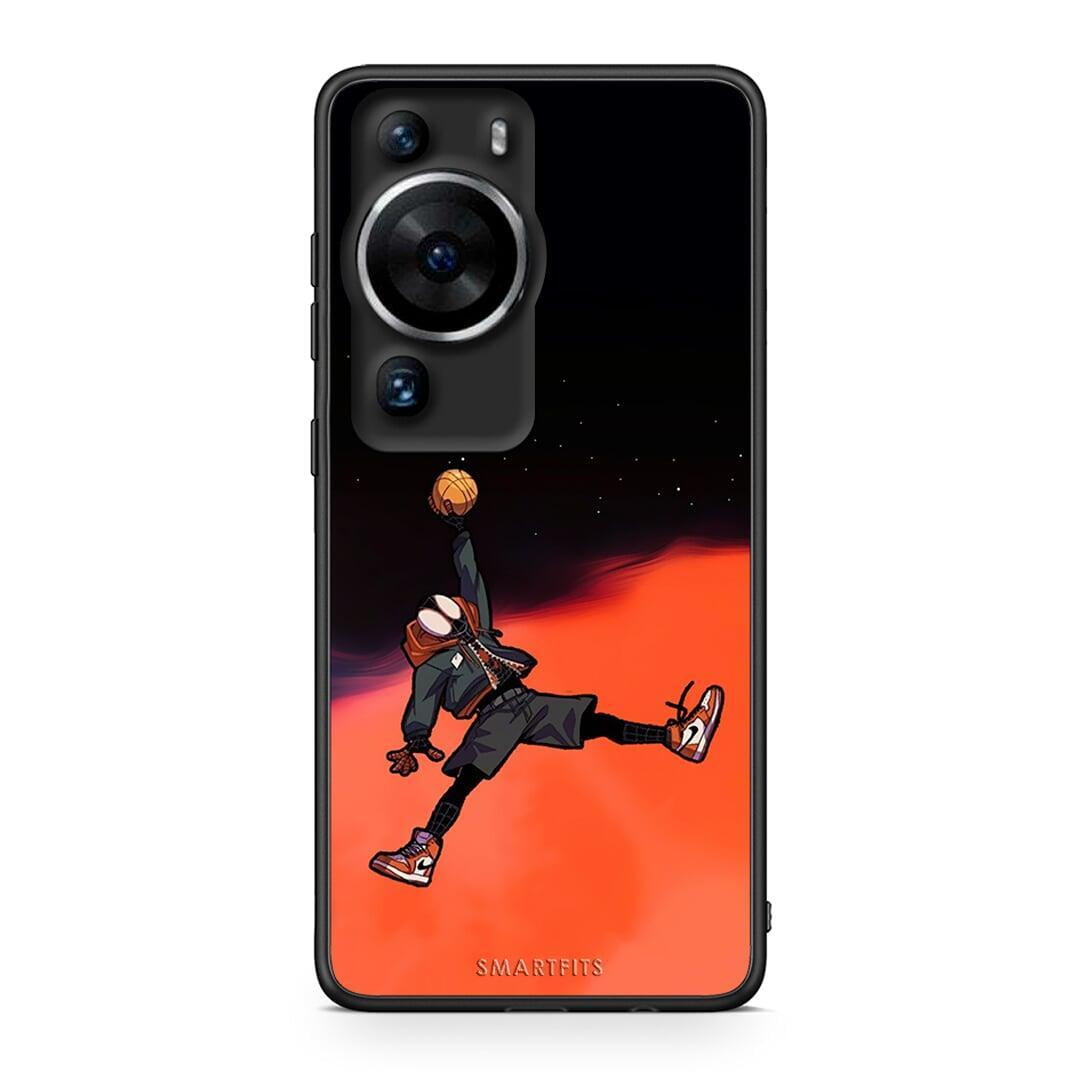 Θήκη Huawei P60 Pro Basketball Hero από τη Smartfits με σχέδιο στο πίσω μέρος και μαύρο περίβλημα | Huawei P60 Pro Basketball Hero Case with Colorful Back and Black Bezels