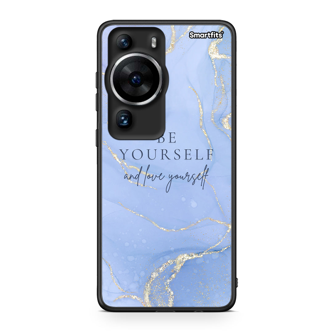 Θήκη Huawei P60 Pro Be Yourself από τη Smartfits με σχέδιο στο πίσω μέρος και μαύρο περίβλημα | Huawei P60 Pro Be Yourself Case with Colorful Back and Black Bezels