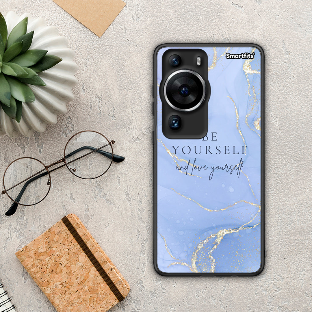 Θήκη Huawei P60 Pro Be Yourself από τη Smartfits με σχέδιο στο πίσω μέρος και μαύρο περίβλημα | Huawei P60 Pro Be Yourself Case with Colorful Back and Black Bezels