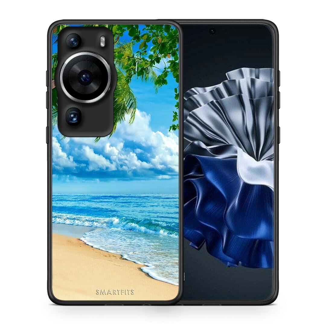 Θήκη Huawei P60 Pro Beautiful Beach από τη Smartfits με σχέδιο στο πίσω μέρος και μαύρο περίβλημα | Huawei P60 Pro Beautiful Beach Case with Colorful Back and Black Bezels