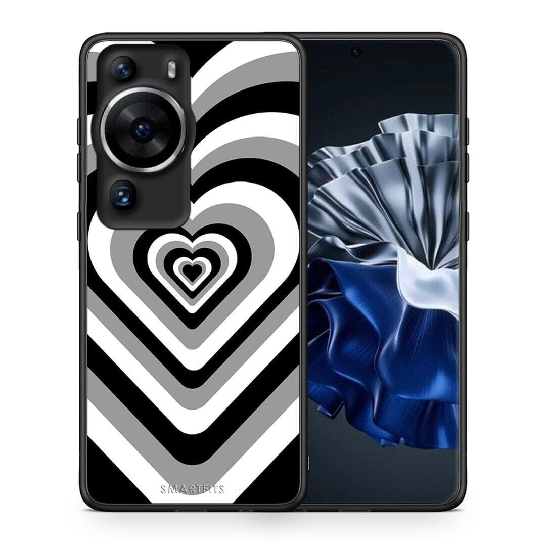 Θήκη Huawei P60 Pro Black Hearts από τη Smartfits με σχέδιο στο πίσω μέρος και μαύρο περίβλημα | Huawei P60 Pro Black Hearts Case with Colorful Back and Black Bezels