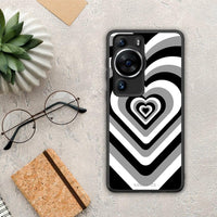 Thumbnail for Θήκη Huawei P60 Pro Black Hearts από τη Smartfits με σχέδιο στο πίσω μέρος και μαύρο περίβλημα | Huawei P60 Pro Black Hearts Case with Colorful Back and Black Bezels