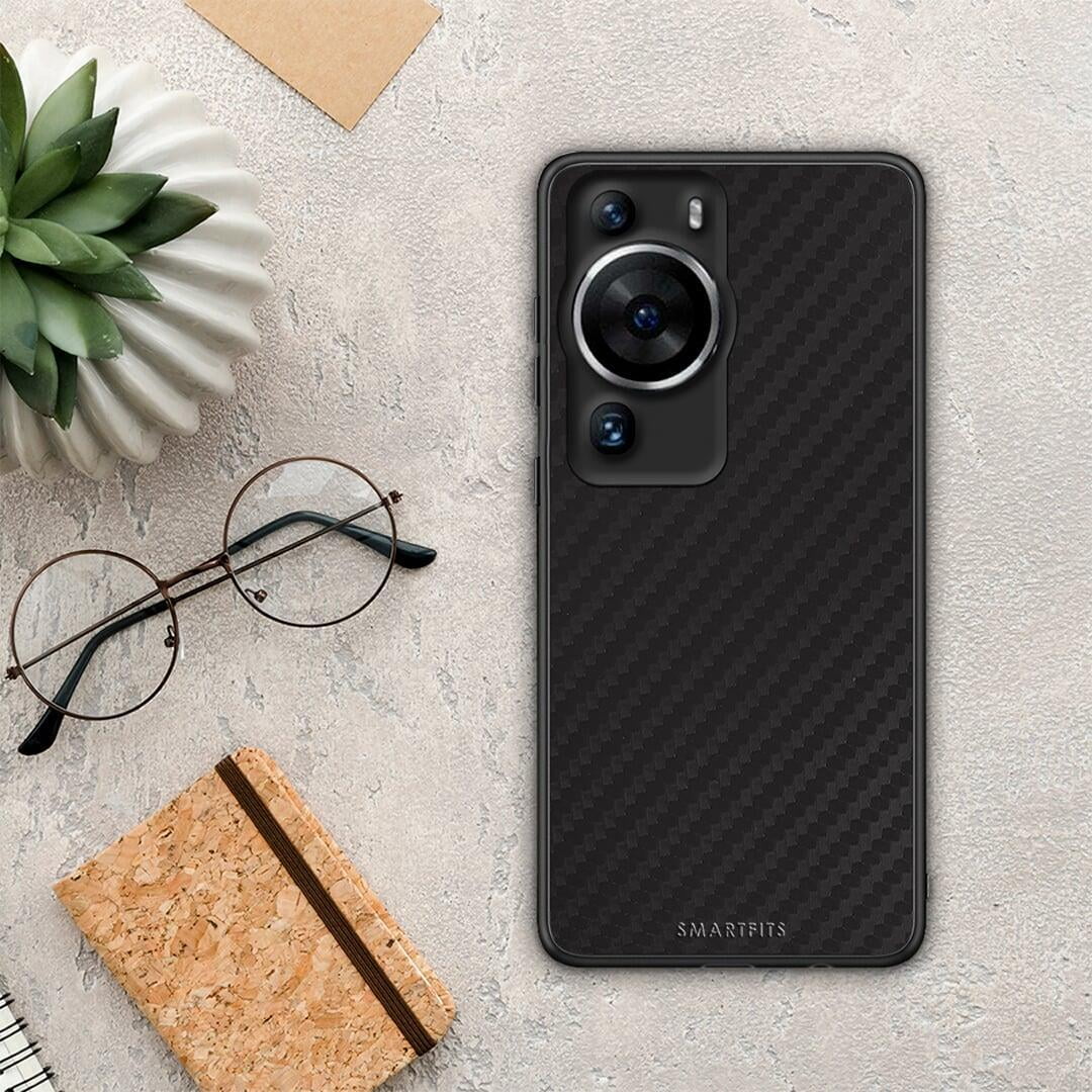 Θήκη Huawei P60 Pro Carbon Black από τη Smartfits με σχέδιο στο πίσω μέρος και μαύρο περίβλημα | Huawei P60 Pro Carbon Black Case with Colorful Back and Black Bezels