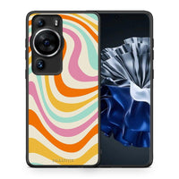 Thumbnail for Θήκη Huawei P60 Pro Colourful Waves από τη Smartfits με σχέδιο στο πίσω μέρος και μαύρο περίβλημα | Huawei P60 Pro Colourful Waves Case with Colorful Back and Black Bezels