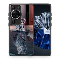 Thumbnail for Θήκη Huawei P60 Pro Cute Tiger από τη Smartfits με σχέδιο στο πίσω μέρος και μαύρο περίβλημα | Huawei P60 Pro Cute Tiger Case with Colorful Back and Black Bezels