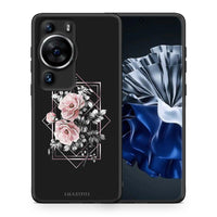 Thumbnail for Θήκη Huawei P60 Pro Flower Frame από τη Smartfits με σχέδιο στο πίσω μέρος και μαύρο περίβλημα | Huawei P60 Pro Flower Frame Case with Colorful Back and Black Bezels