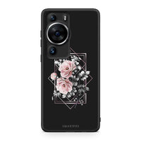 Thumbnail for Θήκη Huawei P60 Pro Flower Frame από τη Smartfits με σχέδιο στο πίσω μέρος και μαύρο περίβλημα | Huawei P60 Pro Flower Frame Case with Colorful Back and Black Bezels