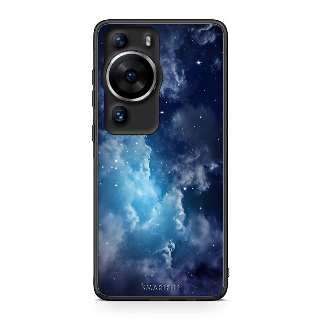 Θήκη Huawei P60 Pro Galactic Blue Sky από τη Smartfits με σχέδιο στο πίσω μέρος και μαύρο περίβλημα | Huawei P60 Pro Galactic Blue Sky Case with Colorful Back and Black Bezels