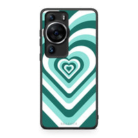 Thumbnail for Θήκη Huawei P60 Pro Green Hearts από τη Smartfits με σχέδιο στο πίσω μέρος και μαύρο περίβλημα | Huawei P60 Pro Green Hearts Case with Colorful Back and Black Bezels