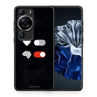 Thumbnail for Θήκη Huawei P60 Pro Heart Vs Brain από τη Smartfits με σχέδιο στο πίσω μέρος και μαύρο περίβλημα | Huawei P60 Pro Heart Vs Brain Case with Colorful Back and Black Bezels