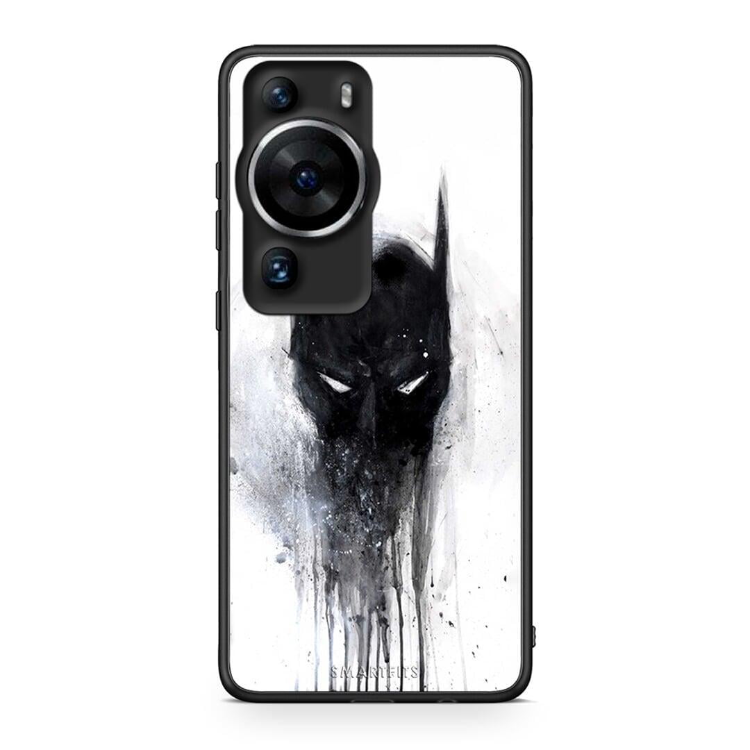 Θήκη Huawei P60 Pro Hero Paint Bat από τη Smartfits με σχέδιο στο πίσω μέρος και μαύρο περίβλημα | Huawei P60 Pro Hero Paint Bat Case with Colorful Back and Black Bezels