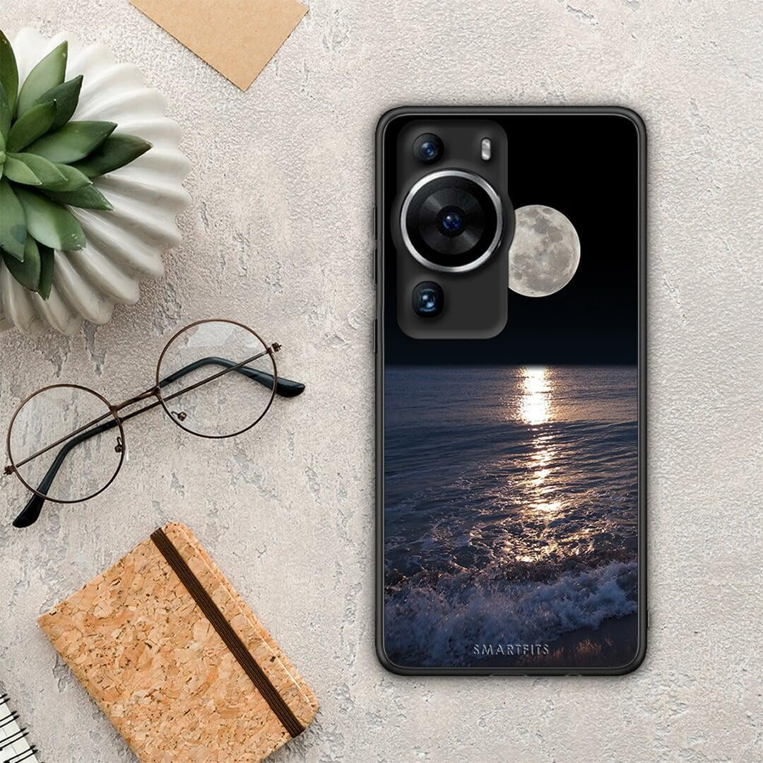 Θήκη Huawei P60 Pro Landscape Moon από τη Smartfits με σχέδιο στο πίσω μέρος και μαύρο περίβλημα | Huawei P60 Pro Landscape Moon Case with Colorful Back and Black Bezels