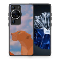 Thumbnail for Θήκη Huawei P60 Pro Lion Love 2 από τη Smartfits με σχέδιο στο πίσω μέρος και μαύρο περίβλημα | Huawei P60 Pro Lion Love 2 Case with Colorful Back and Black Bezels