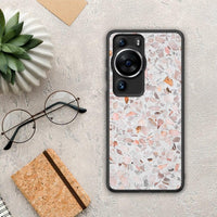 Thumbnail for Θήκη Huawei P60 Pro Marble Terrazzo από τη Smartfits με σχέδιο στο πίσω μέρος και μαύρο περίβλημα | Huawei P60 Pro Marble Terrazzo Case with Colorful Back and Black Bezels
