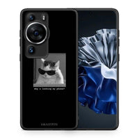 Thumbnail for Θήκη Huawei P60 Pro Meme Cat από τη Smartfits με σχέδιο στο πίσω μέρος και μαύρο περίβλημα | Huawei P60 Pro Meme Cat Case with Colorful Back and Black Bezels