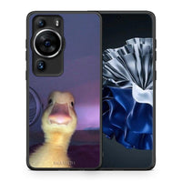 Thumbnail for Θήκη Huawei P60 Pro Meme Duck από τη Smartfits με σχέδιο στο πίσω μέρος και μαύρο περίβλημα | Huawei P60 Pro Meme Duck Case with Colorful Back and Black Bezels