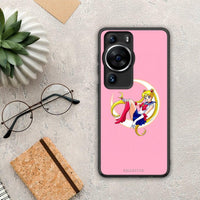 Thumbnail for Θήκη Huawei P60 Pro Moon Girl από τη Smartfits με σχέδιο στο πίσω μέρος και μαύρο περίβλημα | Huawei P60 Pro Moon Girl Case with Colorful Back and Black Bezels