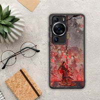 Thumbnail for Θήκη Huawei P60 Pro Nezuko Kamado από τη Smartfits με σχέδιο στο πίσω μέρος και μαύρο περίβλημα | Huawei P60 Pro Nezuko Kamado Case with Colorful Back and Black Bezels